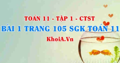 Bài 1 trang 105 SGK Toán 11 Tập 1 Chân trời sáng tạo